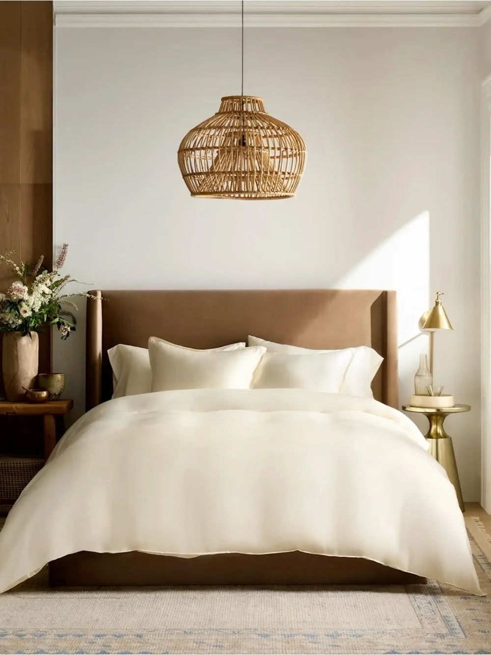 Bamboo Duvet Cover King Cali King Color: Ivory